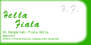 hella fiala business card